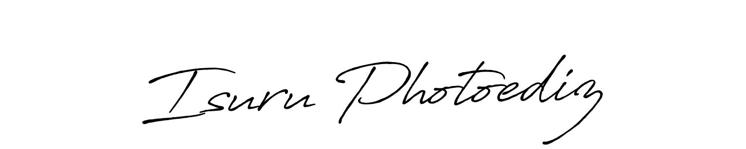 Also You can easily find your signature by using the search form. We will create Isuru Photoediz name handwritten signature images for you free of cost using Antro_Vectra_Bolder sign style. Isuru Photoediz signature style 7 images and pictures png